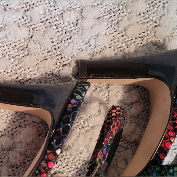 Roberto Capucci Leather Slingback Shoes "Mary X" Size 9AA Multi Colour - Picture 6 of 6